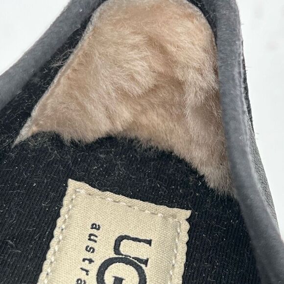 UGG Women's Syleste Canvas Bow Tie Slip On Espadrille Flats Black Size 9.5 - Picture 12 of 13